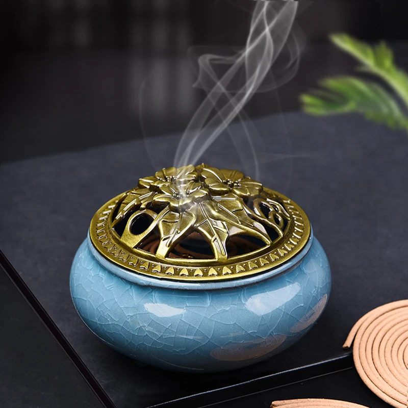 Ceramic Incense Burners Holder With lid Fragrance Can Enamel Zinc Alloy Censer for Tea House Yoga Studio Aroma Disc Aromatherapy
Ceramic Incense Burners Holder With lid Fragrance Can Enamel Zinc Alloy Censer for Tea House Yoga Studio Aroma Disc Aromatherapy