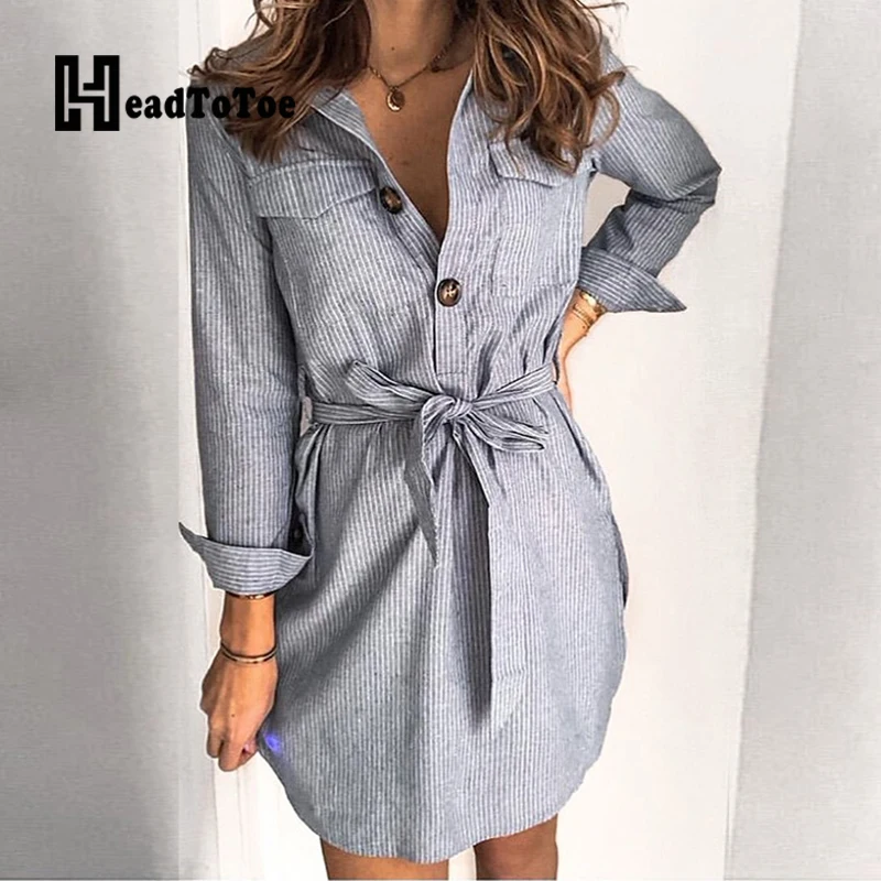 Striped Print Button Knotted Sashes OL Vintage Woman Dress Full Sleeve Turn Down Collar A-line Pleated Slim Knee Length Dress
Striped Print Button Knotted Sashes OL Vintage Woman Dress Full Sleeve Turn Down Collar A-line Pleated Slim Knee Length Dress