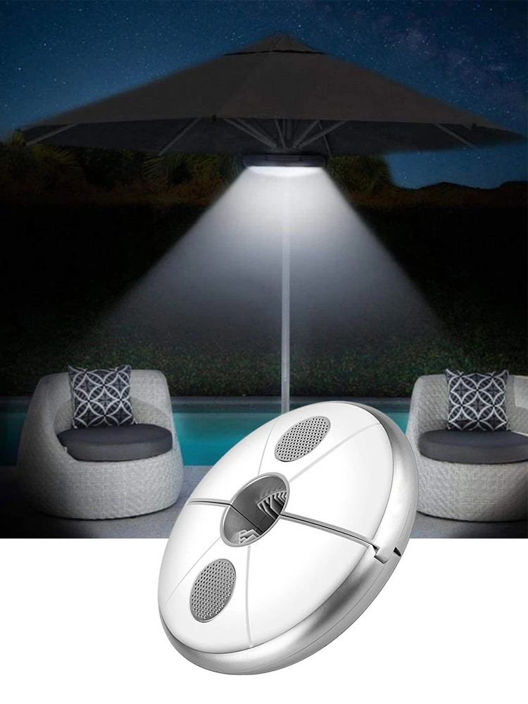 Patio Umbrella Light Wireless Speaker Portable LED RGB Changing Outdoor Beach Patio Emergency Lights Camping Parasol Lamp
Patio Umbrella Light Wireless Speaker Portable LED RGB Changing Outdoor Beach Patio Emergency Lights Camping Parasol Lamp