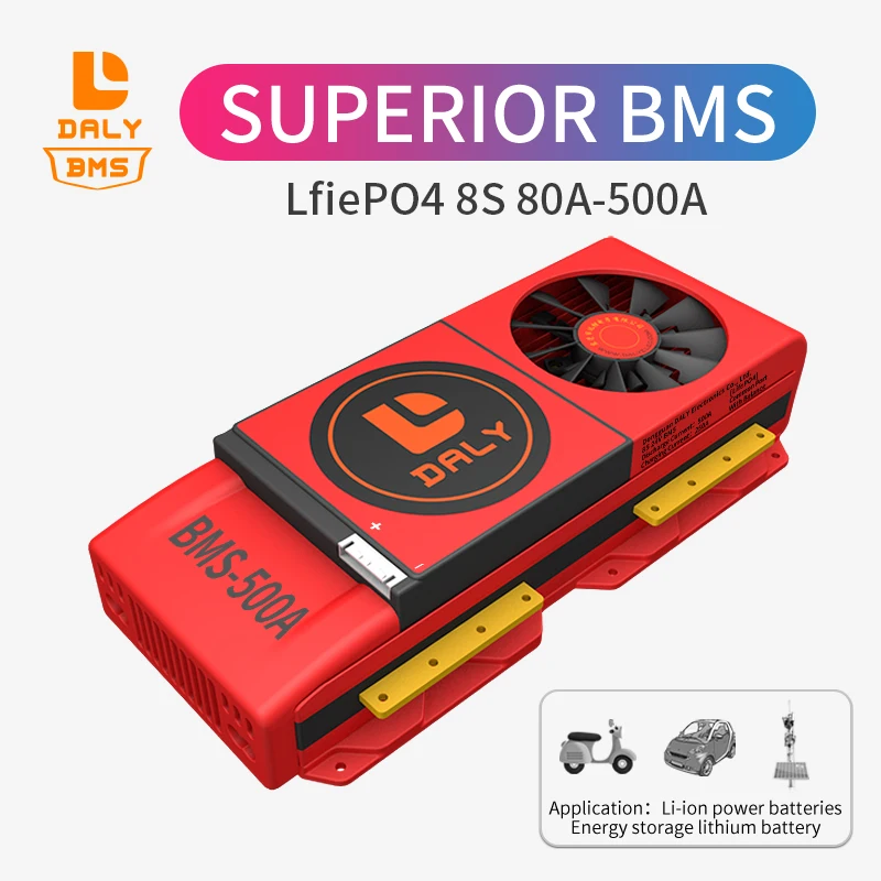 Daly BMS Lifepo4 8S 24V BMS 80A 100A 120A 150A To 500A Lithium Battery Pack Common Port with Balance FAN for Solar Lifepo4 BMS
Daly BMS Lifepo4 8S 24V BMS 80A 100A 120A 150A To 500A Lithium Battery Pack Common Port with Balance FAN for Solar Lifepo4 BMS