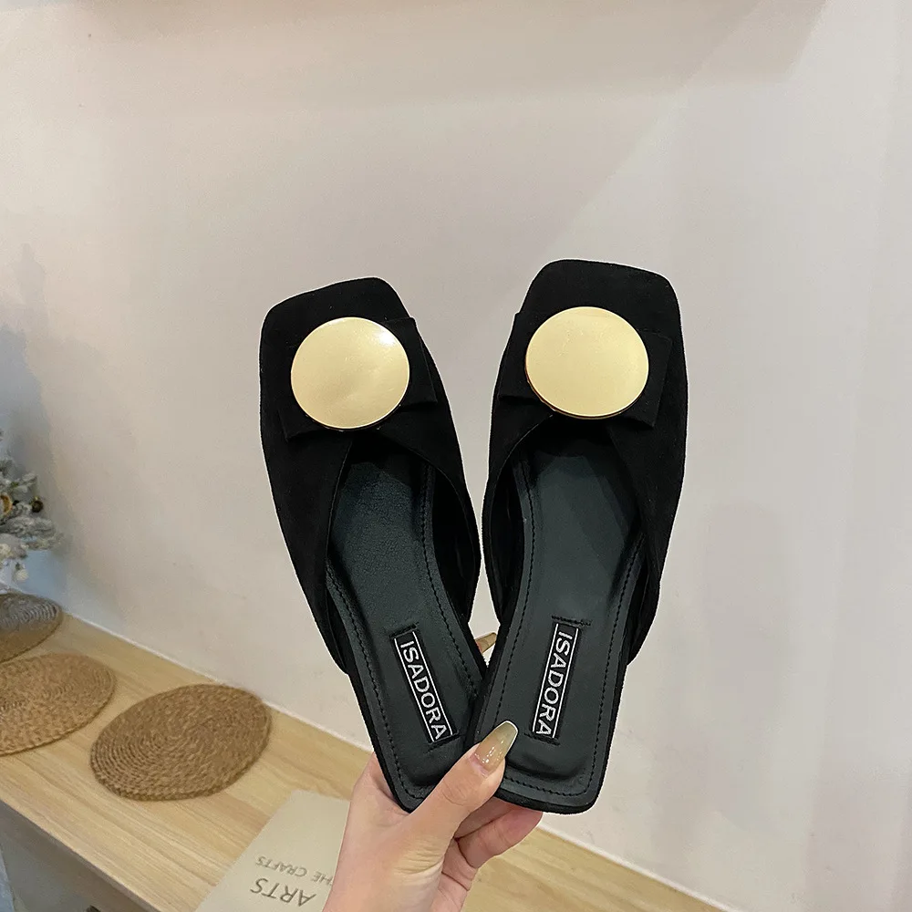 Lazy Half Slippers Female Outer Wear 2021 New Square Toe Shoes Flat Toe Sandals Simple Women's Shoes Trend shoes for women 
Lazy Half Slippers Female Outer Wear 2021 New Square Toe Shoes Flat Toe Sandals Simple Women's Shoes Trend shoes for women