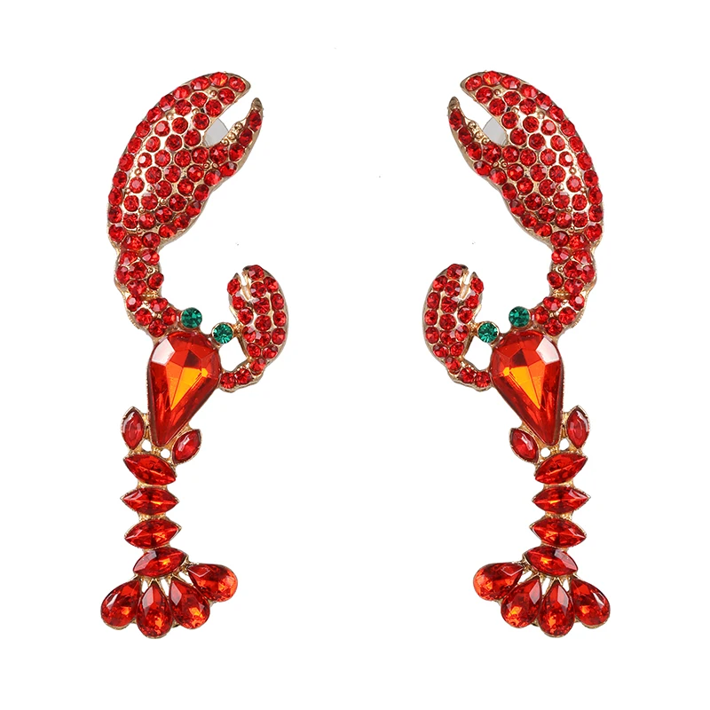 FASHIONSNOOPS Boho Big Rhinestone Lobster Drop Earrings For Women Cute Animal Beach Sea Vintage Dangle Earring Statement Jewelry 
FASHIONSNOOPS Boho Big Rhinestone Lobster Drop Earrings For Women Cute Animal Beach Sea Vintage Dangle Earring Statement Jewelry