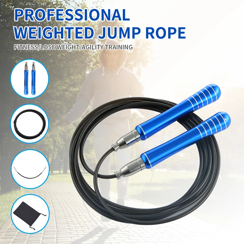 Weighted Jump Rope Set Professional Skipping Rope with High-Speed Bearings Great for Boxing, MMA, Crossfit, and Fitness Workouts
Weighted Jump Rope Set Professional Skipping Rope with High-Speed Bearings Great for Boxing, MMA, Crossfit, and Fitness Workouts