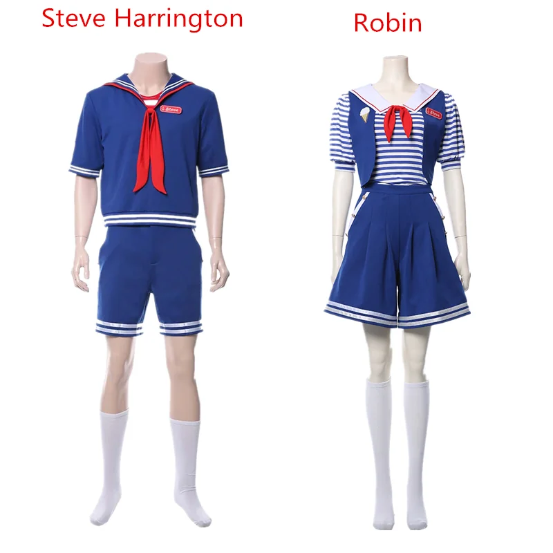 Stranger Cosplay Things Robin Steve Harrington Sailor Uniform Suit Halloween Carnival Outfits for men women
Stranger Cosplay Things Robin Steve Harrington Sailor Uniform Suit Halloween Carnival Outfits for men women