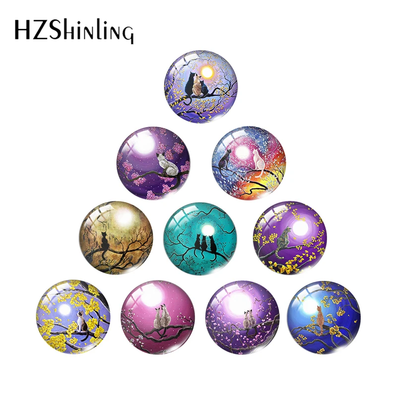 16mm 20mm 25mm Painting Moon and Cat Night Trees Landscape Round Glass Cabochon DIY Jewelry Glass Dome Accessory
16mm 20mm 25mm Painting Moon and Cat Night Trees Landscape Round Glass Cabochon DIY Jewelry Glass Dome Accessory