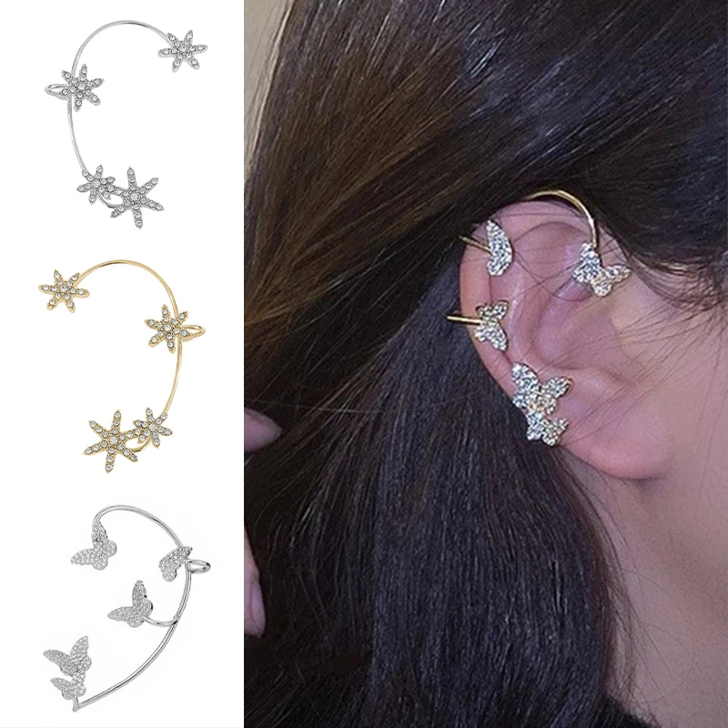 Butterfly Ear Clips Sparkling Zircon Snowflake Ear Cuffs Without Piercing For Women Charm Hanging Earrings Wedding Jewelry Gifts
Butterfly Ear Clips Sparkling Zircon Snowflake Ear Cuffs Without Piercing For Women Charm Hanging Earrings Wedding Jewelry Gifts