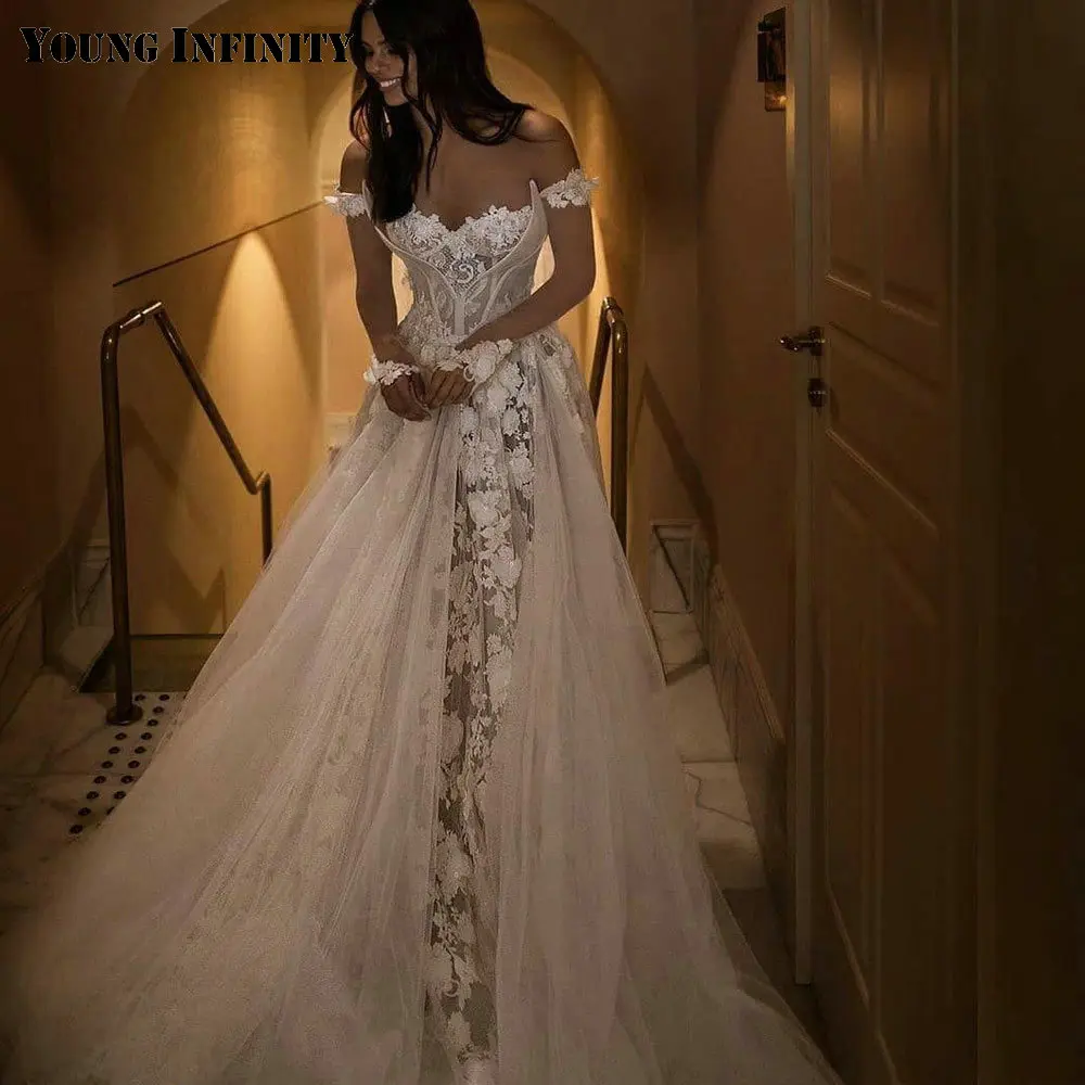 2021 New Arrivals A-Line Wedding Dresses Long Tulle Sweetheart Bride Dress Off-Shoulder Formal Bridal Long Dress Backless
2021 New Arrivals A-Line Wedding Dresses Long Tulle Sweetheart Bride Dress Off-Shoulder Formal Bridal Long Dress Backless