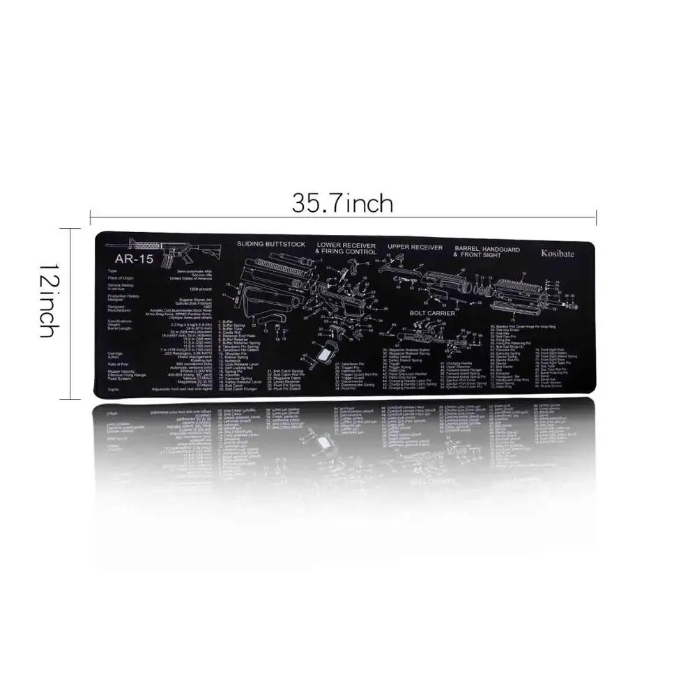 Kosibate AR15 AK47 Gun Cleaning Rubber Mat With Parts Diagram Instructions Mat Mouse Pad
Kosibate AR15 AK47 Gun Cleaning Rubber Mat With Parts Diagram Instructions Mat Mouse Pad