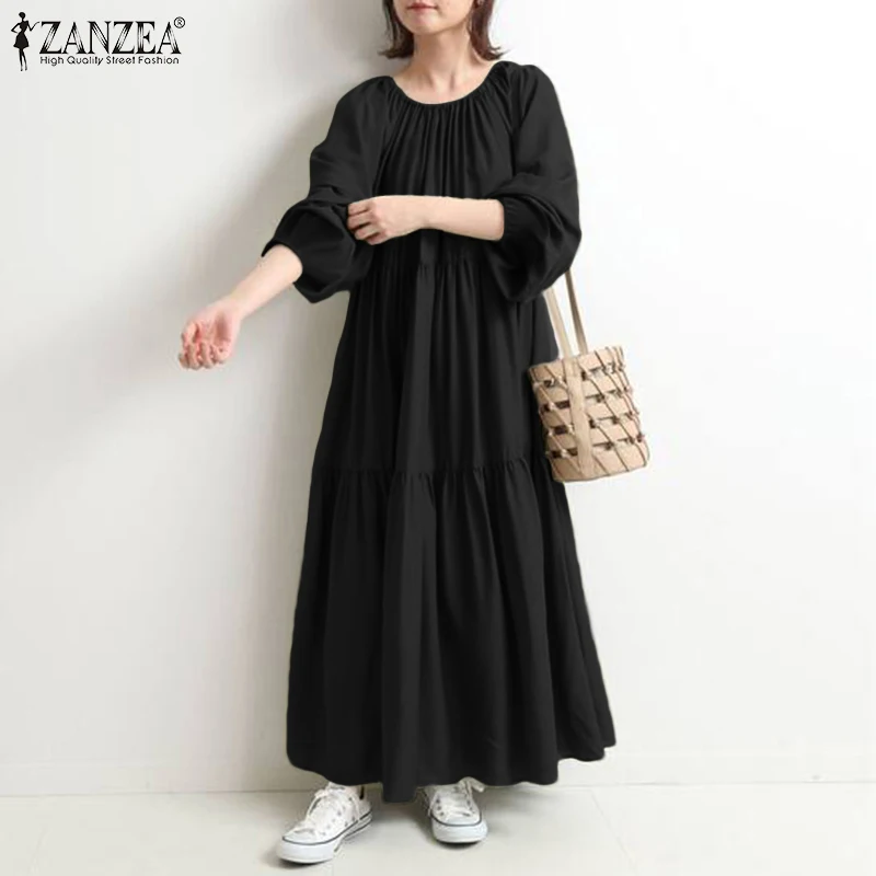 Платье ZANZEA женское офисное длинное, вечерний сарафан в Корейском стиле, повседневная одежда, оригинальная уличная одежда
Платье ZANZEA женское офисное длинное, вечерний сарафан в Корейском стиле, повседневная одежда, оригинальная уличная одежда