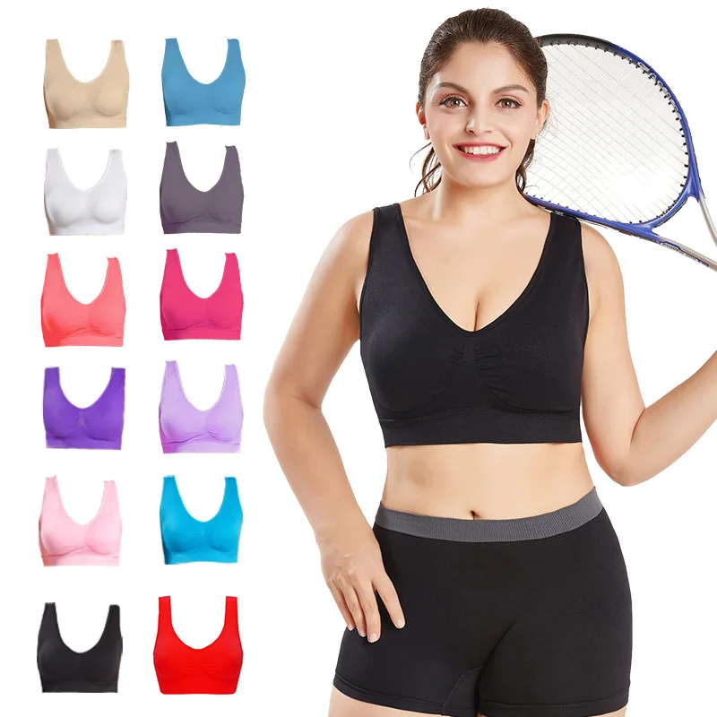 Plus Size Wire Free Bras Women Seamless Bra With Pads S- 6XL Thin Sleeping Bralette Push Up Brassiere Fitness Active Bra Vest
Plus Size Wire Free Bras Women Seamless Bra With Pads S- 6XL Thin Sleeping Bralette Push Up Brassiere Fitness Active Bra Vest