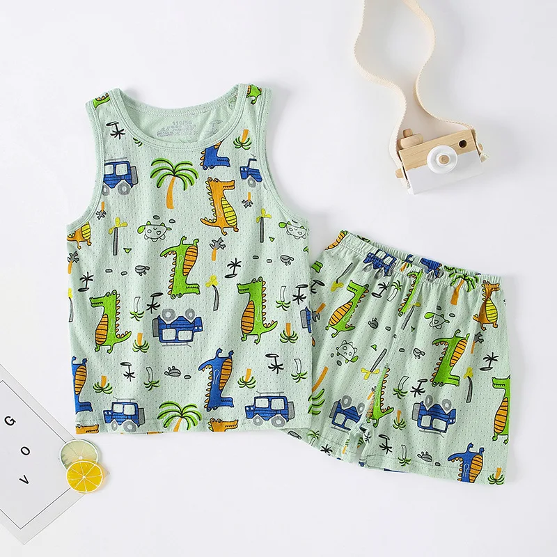 2021 Summer Sleeveless Cool Suits Boys Girls Sleeveless Children Sleepwear Baby Homewear Teen Girls Pajama for 1-9Years Clothing
2021 Summer Sleeveless Cool Suits Boys Girls Sleeveless Children Sleepwear Baby Homewear Teen Girls Pajama for 1-9Years Clothing
