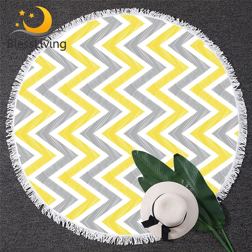 BlessLiving Geometric Round Beach Towel Yellow White Grey Microfiber Bath Towels Modern Blanket Beautiful Beach Mat Dropship 1pc
BlessLiving Geometric Round Beach Towel Yellow White Grey Microfiber Bath Towels Modern Blanket Beautiful Beach Mat Dropship 1pc