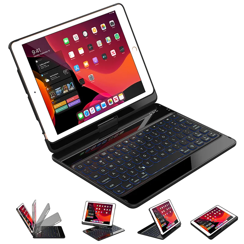 360 Degree Rotation case for ipad 10.2 '' 7th/8th Gen Wireless Bluetooth Keyboard Swivel Stand Heavy Duty Shockproof Flip case
360 Degree Rotation case for ipad 10.2 '' 7th/8th Gen Wireless Bluetooth Keyboard Swivel Stand Heavy Duty Shockproof Flip case