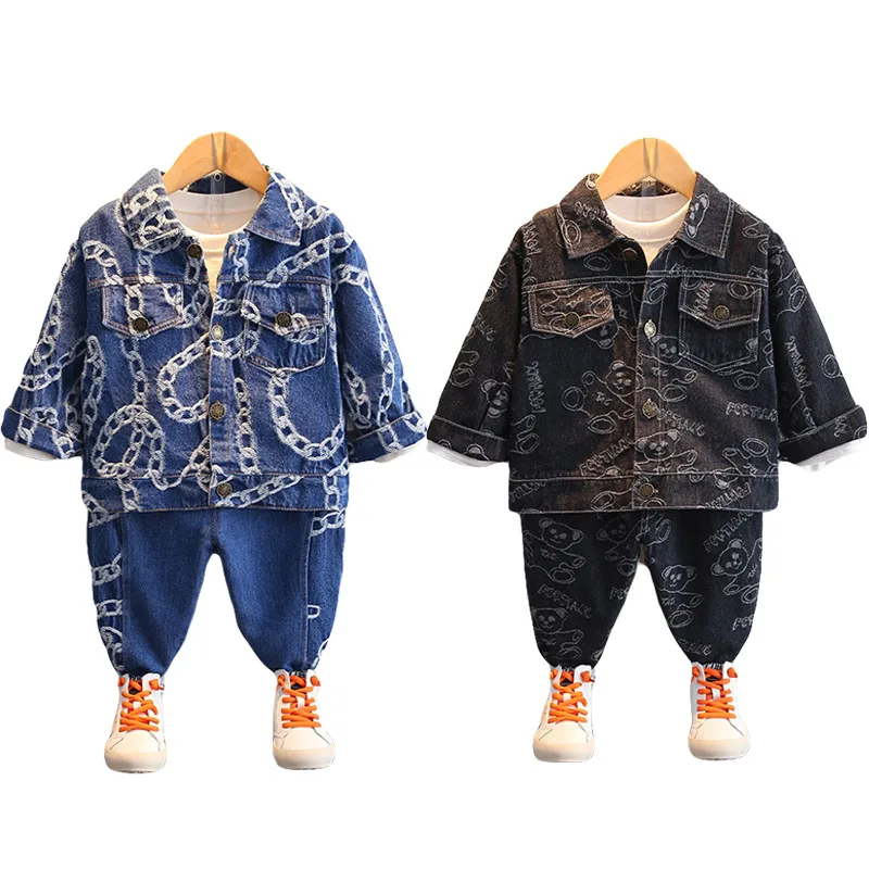 New Kids Denim Clothing Sets Autumn Spring Children's Tracksuit Girls Long Sleeve Cowboy Tops + Jeans 2Pcs Boys Clothes Suits
New Kids Denim Clothing Sets Autumn Spring Children's Tracksuit Girls Long Sleeve Cowboy Tops + Jeans 2Pcs Boys Clothes Suits
