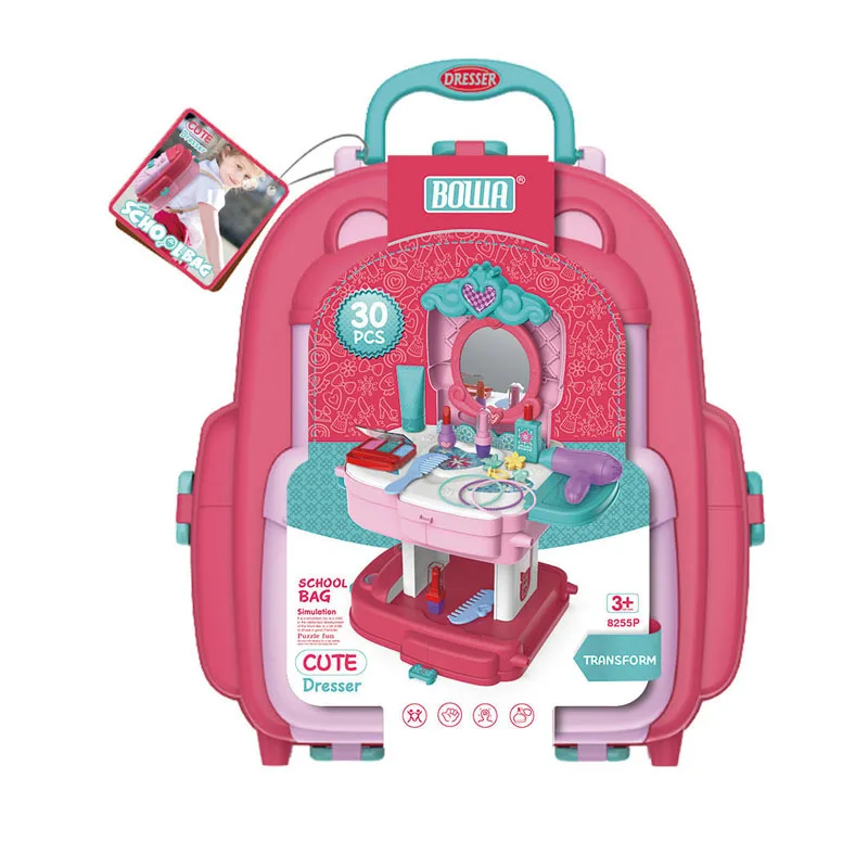 Fashion School Bag Beauty Pretend Play Dresser Set Girl Makeup Toy | Игрушки и хобби