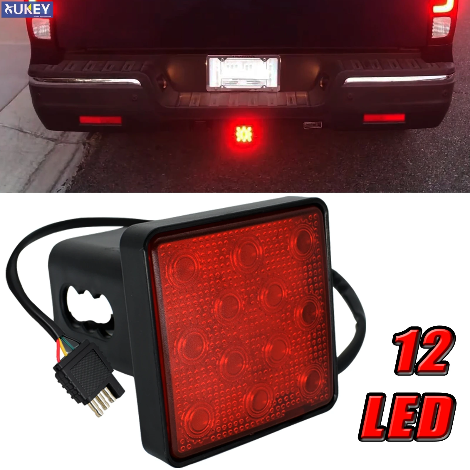 12V Car Tail Light 2" Trailer Truck Hitch Towing Receiver Cover With 12 LED Brake Light Stop Tail Light Trailer Parts
12V Car Tail Light 2" Trailer Truck Hitch Towing Receiver Cover With 12 LED Brake Light Stop Tail Light Trailer Parts