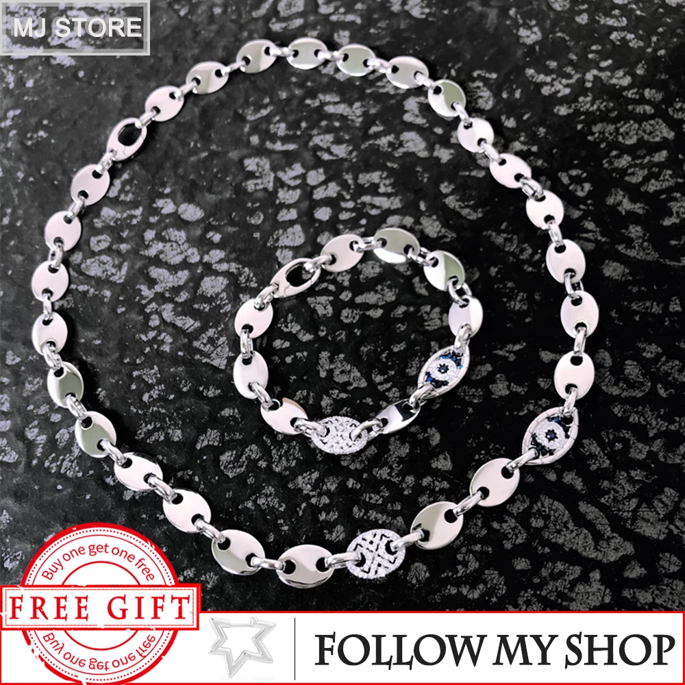The New 925 Sterling Silver Buckle Necklace For Women Gift Evil Eye Sailor Ring Piece Zircon Pendant Luxury Brand Jewelry Monaco
The New 925 Sterling Silver Buckle Necklace For Women Gift Evil Eye Sailor Ring Piece Zircon Pendant Luxury Brand Jewelry Monaco