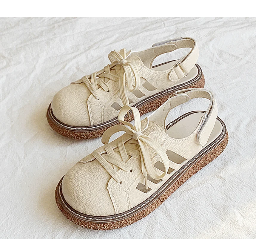 Women's shoes, thick-soled platform shoes, sandals, hollow, breathable and comfortable, student shoes, Japanese summer shoes
Women's shoes, thick-soled platform shoes, sandals, hollow, breathable and comfortable, student shoes, Japanese summer shoes