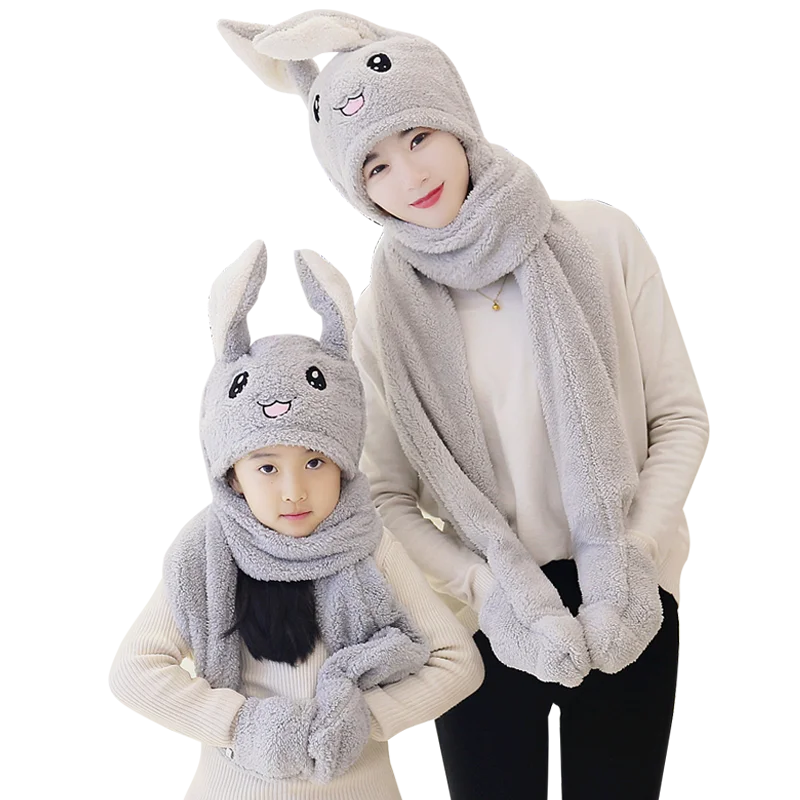Rabbit ear hat female winter parent-child bib tide three-piece suit children scarf gloves one girl cubre bocas para niños
Rabbit ear hat female winter parent-child bib tide three-piece suit children scarf gloves one girl cubre bocas para niños
