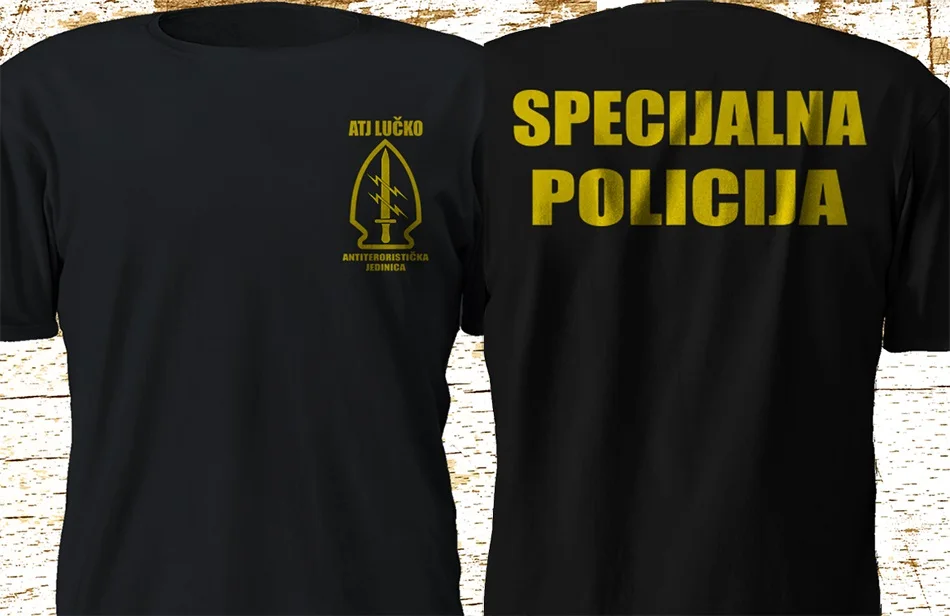 2019 Short Sleeve Cotton Man Clothing New Atj Lucko Croatian Anti Terrorism Special Force Specijalna Policija T-Shirt
2019 Short Sleeve Cotton Man Clothing New Atj Lucko Croatian Anti Terrorism Special Force Specijalna Policija T-Shirt