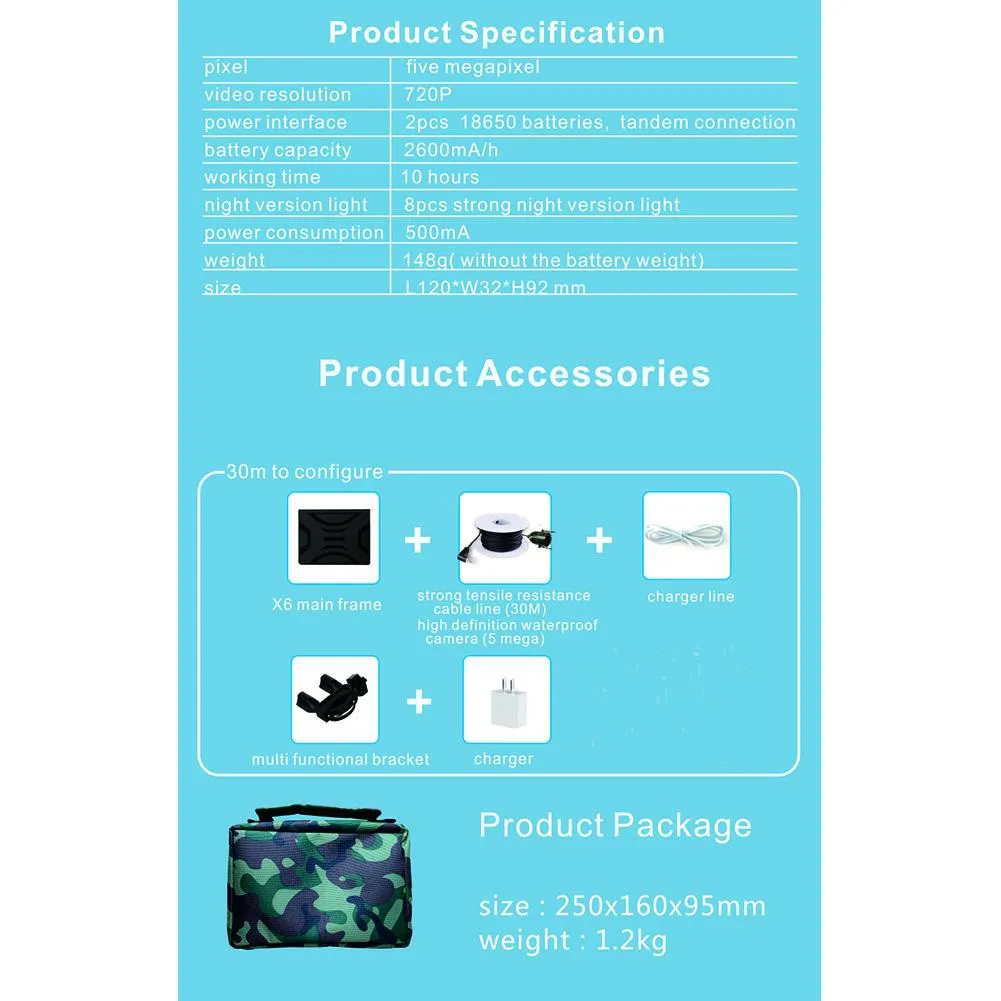 Underwater Fishing Camera High-Definition 180 Degrees Fish Finder Set 4.3 Inch Display Fish Detector Monitor Accessories Tackle
Underwater Fishing Camera High-Definition 180 Degrees Fish Finder Set 4.3 Inch Display Fish Detector Monitor Accessories Tackle