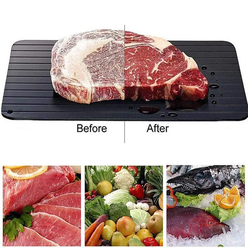 Fast Defrosting Tray Thaw Frozen Food Meat Fruit Quick Defrosting Plate Board Defrost Kitchen Gadget Tool Rapid Thaw
Fast Defrosting Tray Thaw Frozen Food Meat Fruit Quick Defrosting Plate Board Defrost Kitchen Gadget Tool Rapid Thaw