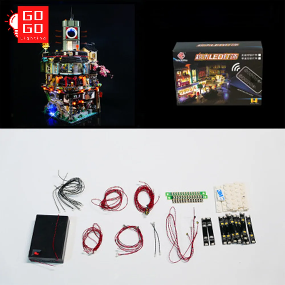 GOGOMOC Brand LED Light Up Kit For lego 70620 City Masters of Spinjitzu bricks model light toy (only light no model) 
GOGOMOC Brand LED Light Up Kit For lego 70620 City Masters of Spinjitzu bricks model light toy (only light no model)