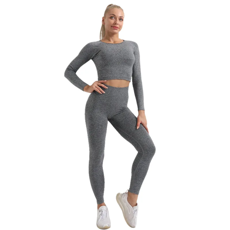 New seamless knitted hip hip yoga clothing suit women tight hip lifting fitness leggings quick-drying running sportswear suit
New seamless knitted hip hip yoga clothing suit women tight hip lifting fitness leggings quick-drying running sportswear suit