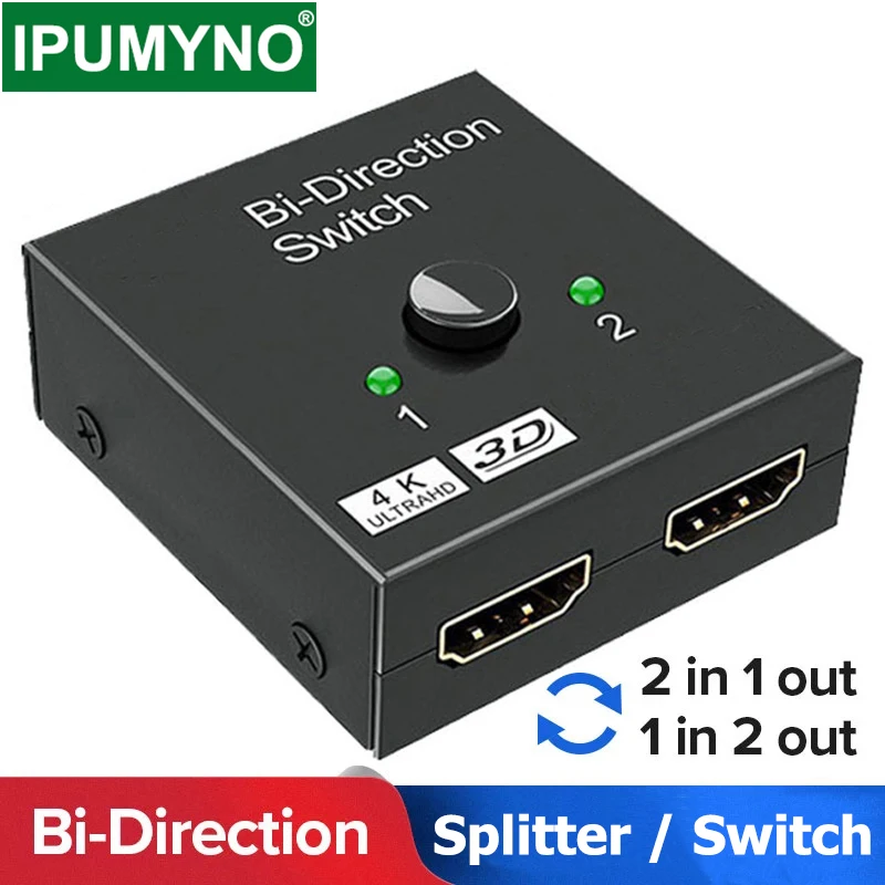 Hdmi-Compatible Splitter 4K Switch 1 In 2 Out Converter For PS4 Games Xbox Tv Box Displayport To Monitor Projectors Accessories
Hdmi-Compatible Splitter 4K Switch 1 In 2 Out Converter For PS4 Games Xbox Tv Box Displayport To Monitor Projectors Accessories