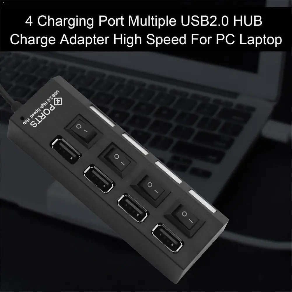 USB 2.0 Hub 4-Port On/Off Switch High Speed HUB Adapter For For For PC iPad Tablet G9D4
USB 2.0 Hub 4-Port On/Off Switch High Speed HUB Adapter For For For PC iPad Tablet G9D4