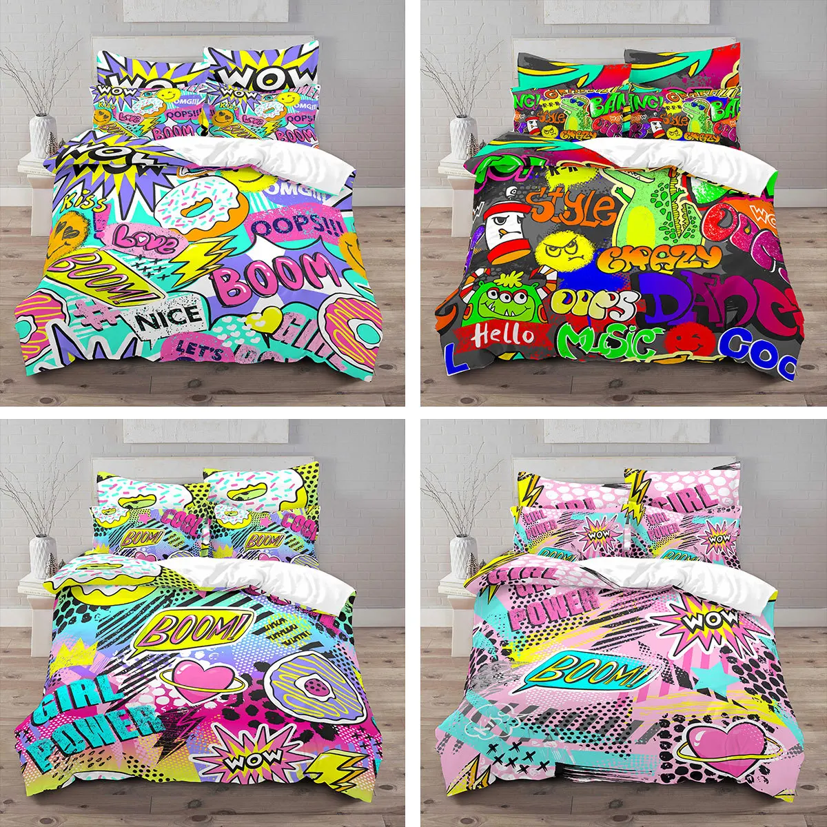 New Fashion Colored Letters New Design Pattern 3D Bedding Sets Duvet Cover+Pillowcase Single Twin Queen King Bed Set
New Fashion Colored Letters New Design Pattern 3D Bedding Sets Duvet Cover+Pillowcase Single Twin Queen King Bed Set