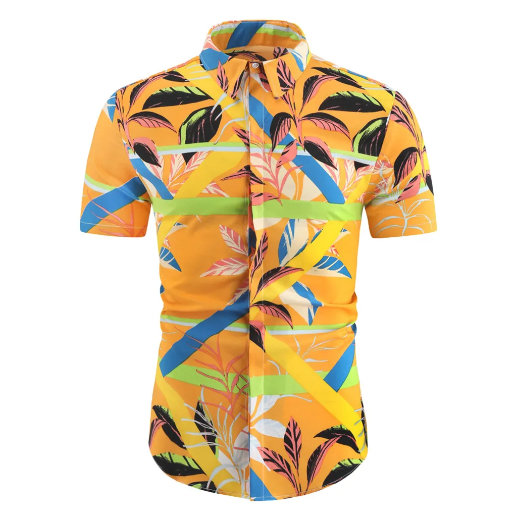 Men's Leaf Print Shirts Casual Loose Turn-down Collar Short Sleeve Button Shirt Casual Hawaiian Shirts Streetwear Camisas
Men's Leaf Print Shirts Casual Loose Turn-down Collar Short Sleeve Button Shirt Casual Hawaiian Shirts Streetwear Camisas