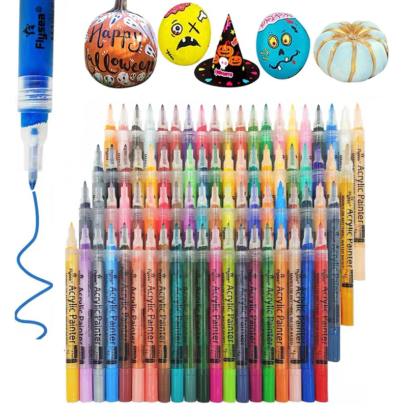 Acrylic Paint Marker Pens 0.7mm Permanent 28-80 Colour, For Rock Painting Stone Ceramic Porcelain Mug Wood Fabric Canvas Marking
Acrylic Paint Marker Pens 0.7mm Permanent 28-80 Colour, For Rock Painting Stone Ceramic Porcelain Mug Wood Fabric Canvas Marking