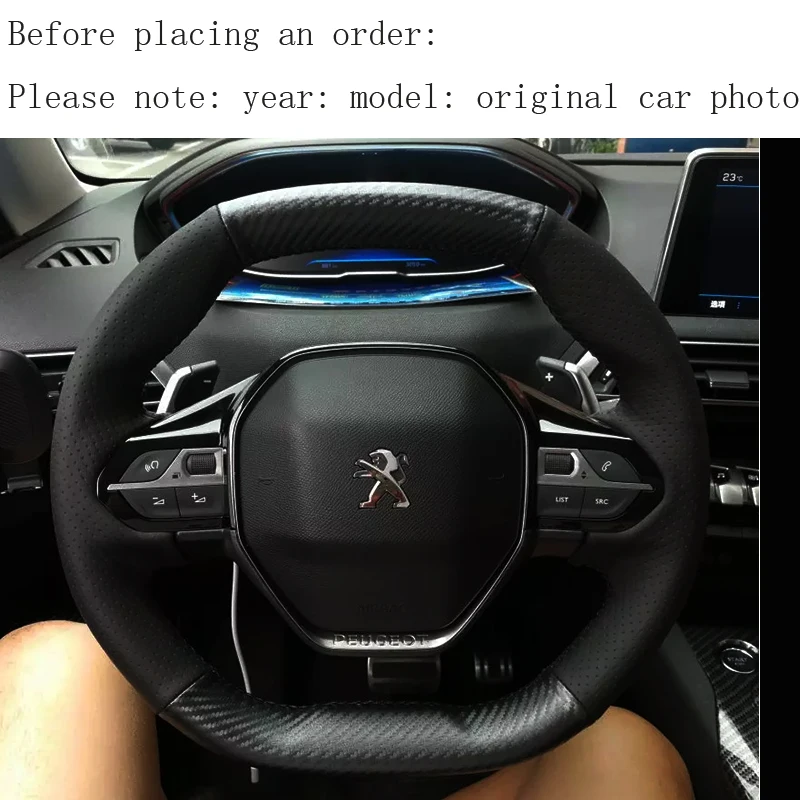 DIY Hand Sewing Leather And suede Car Steering Wheel Cover for Peugeot 301 308S 508l 2008 3008 5008 4008 Accessories
DIY Hand Sewing Leather And suede Car Steering Wheel Cover for Peugeot 301 308S 508l 2008 3008 5008 4008 Accessories