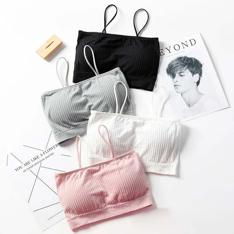 Casual Girls One-line Sling Wrap Chest All-match Sexy Threaded Solid Color Suspender Underwear padded tank top
Casual Girls One-line Sling Wrap Chest All-match Sexy Threaded Solid Color Suspender Underwear padded tank top