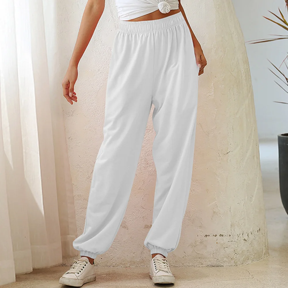 Брюки Женские однотонные с эластичным поясом, модные Свободные повседневные тонкие спортивные штаны с карманами
Брюки Женские однотонные с эластичным поясом, модные Свободные повседневные тонкие спортивные штаны с карманами