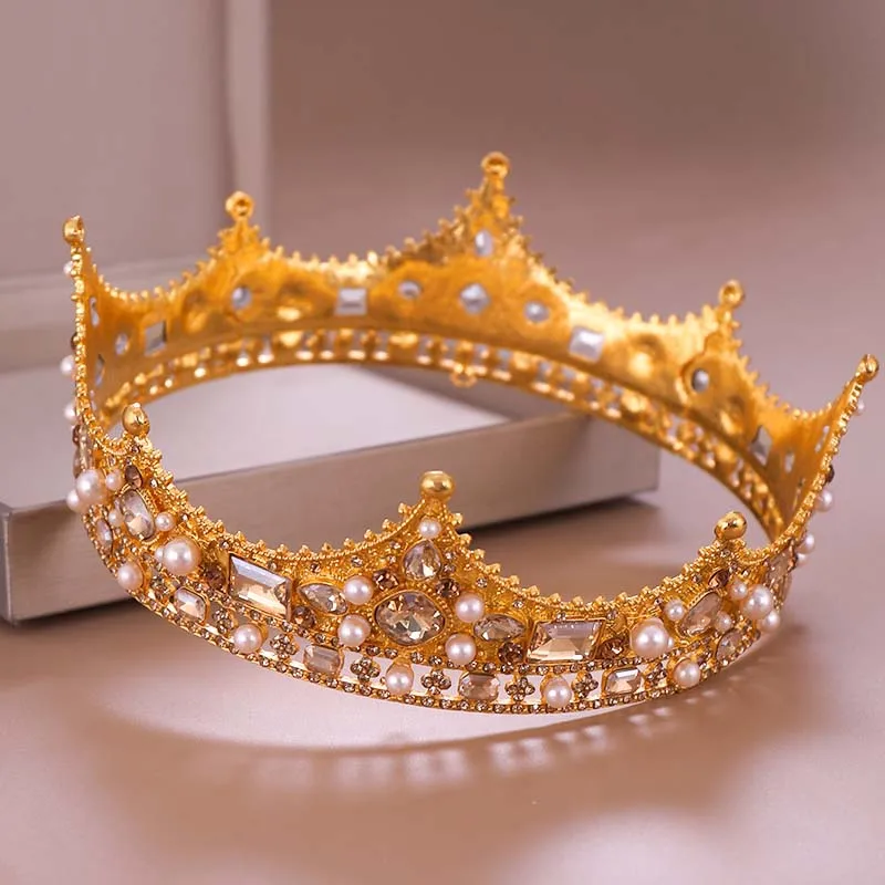 New Retro Elegent Baroque Bridal Crown Glitter Crystal Imitation Pearl Circle Crowns Women Princess Wedding Accessories EA
New Retro Elegent Baroque Bridal Crown Glitter Crystal Imitation Pearl Circle Crowns Women Princess Wedding Accessories EA