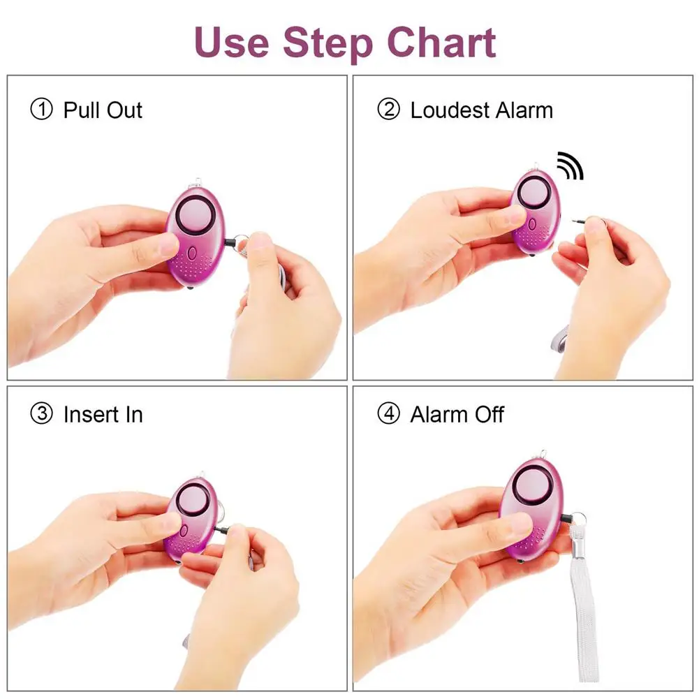 Personal Security Alarm Keychain Safety Emergency for Women Kids Girl Self Defense Electronic Device as Bag Decoration
Personal Security Alarm Keychain Safety Emergency for Women Kids Girl Self Defense Electronic Device as Bag Decoration