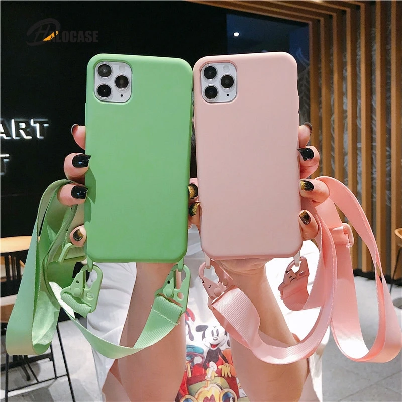 Shoulder strap lanyard Phone Case For iphone 12 mini 12Pro 11 11Pro Max X XR XS Max SE 7 8Plus Candy color soft silicone case
Shoulder strap lanyard Phone Case For iphone 12 mini 12Pro 11 11Pro Max X XR XS Max SE 7 8Plus Candy color soft silicone case