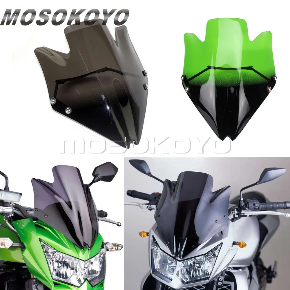 Мотоцикл прозрачный зеленый оранжевый дым лобовое стекло ветровое для Kawasaki Z750