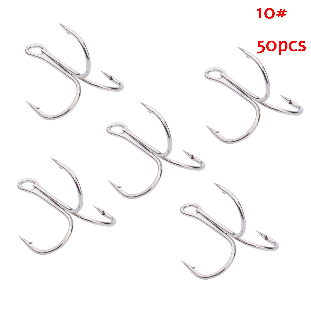 50Pcs /box Fish Hooks Stainless Steel Fishing Treble Hook Black Sharp Triple Hooks 2/4/6/8/10# Sanben Hookluya Special Fish Hook
50Pcs /box Fish Hooks Stainless Steel Fishing Treble Hook Black Sharp Triple Hooks 2/4/6/8/10# Sanben Hookluya Special Fish Hook