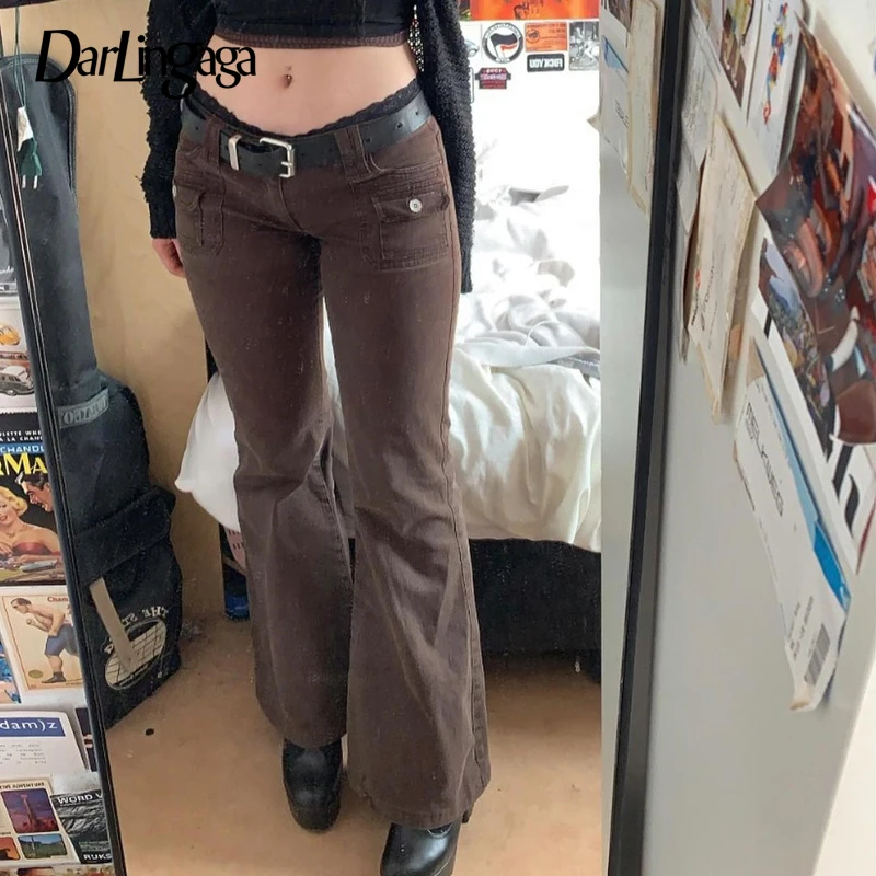 Darlingaga Vintage Brown Y2K 90s Aesthetic Low Rise Jeans Women Denim Pants Fashion Skinny Flared Jeans Solid Autumn Trousers
Darlingaga Vintage Brown Y2K 90s Aesthetic Low Rise Jeans Women Denim Pants Fashion Skinny Flared Jeans Solid Autumn Trousers