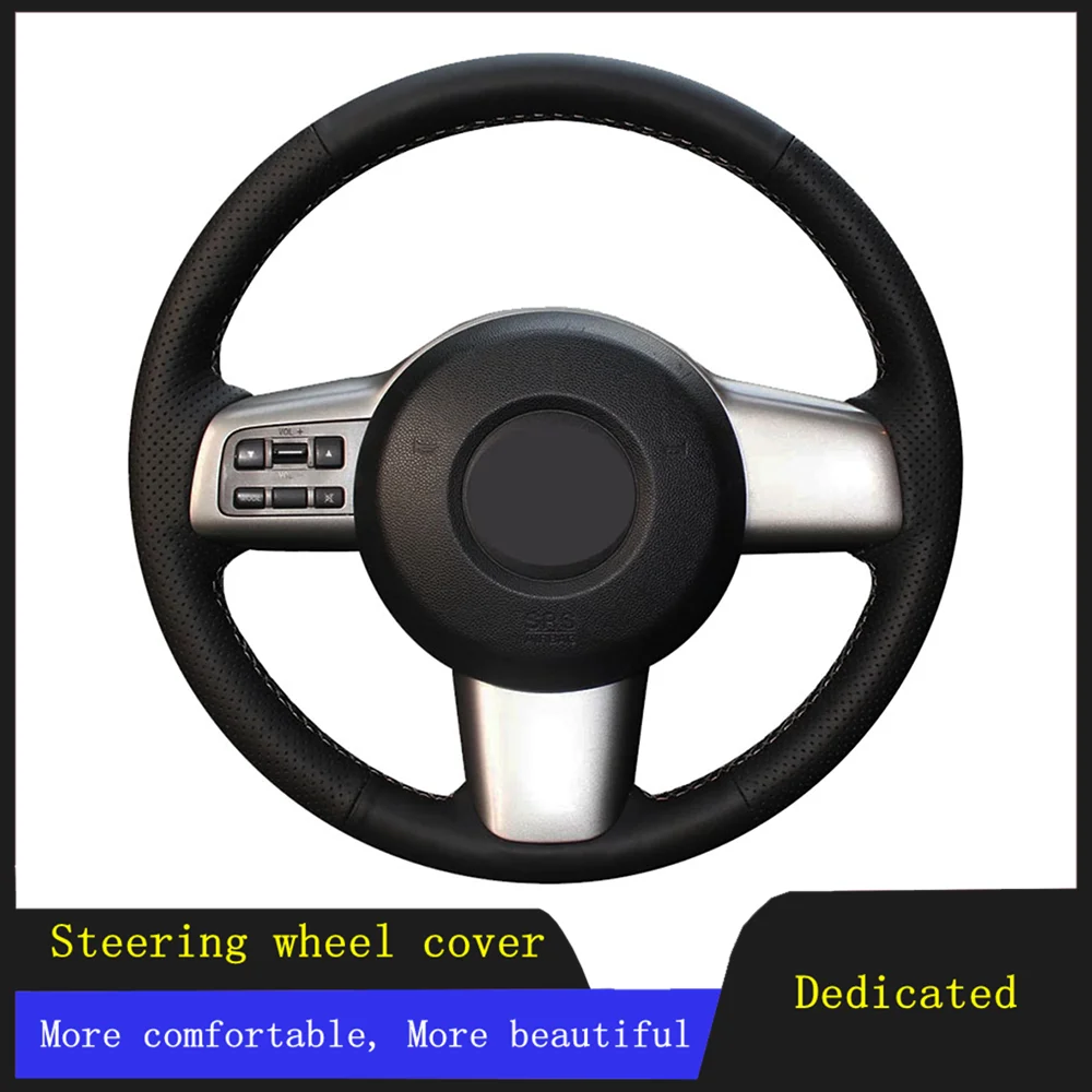 

DIY Car Accessories Steering Wheel Cover Braid Wearable Genuine Leather For Mazda 2 2008 2009 2010 2011 2012 2013 2014