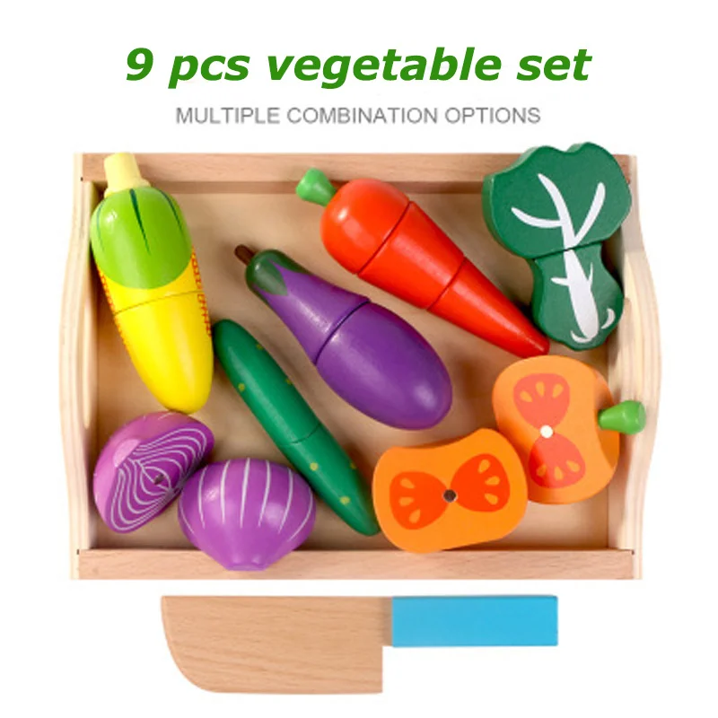 16 стилей деревянная имитация яиц моркови кухонная серия резные фрукты и овощи