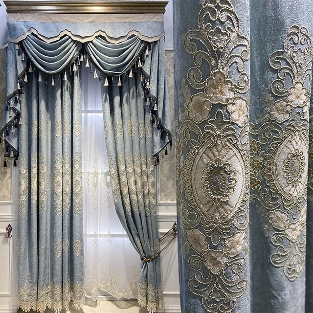 High-quality Modern beautiful European lace Style Solid Color Luxury Blue Shade lace Curtains for Living Room Bedroom customize
High-quality Modern beautiful European lace Style Solid Color Luxury Blue Shade lace Curtains for Living Room Bedroom customize