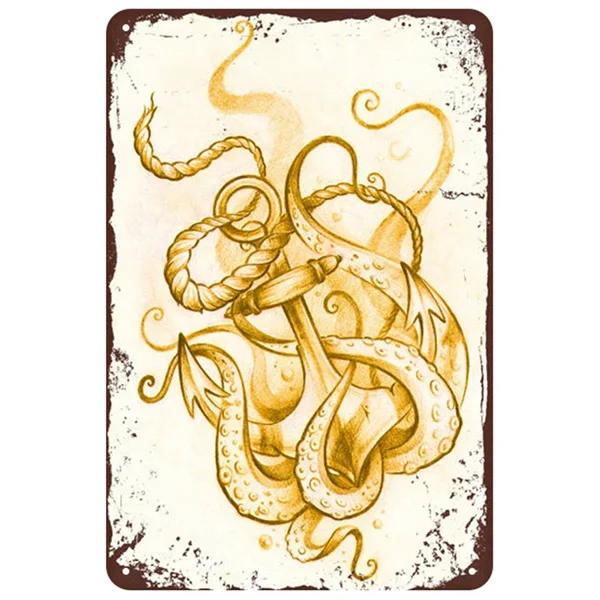 Octopus Anchor Metal Tin Sign 8x12 Inch Retro Home Kitchen Bedroom Living Room Bar Pub Wall Decor
Octopus Anchor Metal Tin Sign 8x12 Inch Retro Home Kitchen Bedroom Living Room Bar Pub Wall Decor