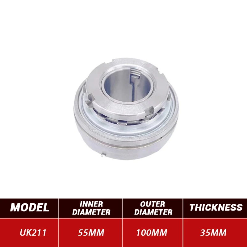 3pcs Outer Wire Bearing UK211 Mental Pillow Block Bearing UK211 55mm*100mm*35mm Steel Bearings High Quality
3pcs Outer Wire Bearing UK211 Mental Pillow Block Bearing UK211 55mm*100mm*35mm Steel Bearings High Quality