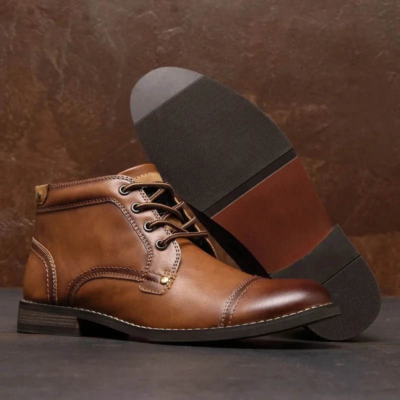Retro British Man Leather Booties Winter New Men's Chelsea Boots High Top Cotton Male Botas
Retro British Man Leather Booties Winter New Men's Chelsea Boots High Top Cotton Male Botas