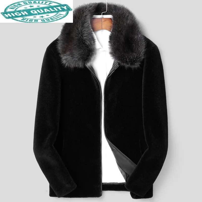 Real Casual Sheep Shearing Jacket Men Winter Short Soft Raccoon Fur Collar Wool Coat Male Chaquetas Hombre Gxy852
Real Casual Sheep Shearing Jacket Men Winter Short Soft Raccoon Fur Collar Wool Coat Male Chaquetas Hombre Gxy852