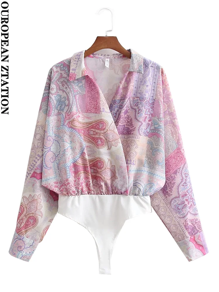Women 2021 fashion with printing darts crossover loose bodysuits vintage v neck long sleeve female jumpsuits chic tops
Women 2021 fashion with printing darts crossover loose bodysuits vintage v neck long sleeve female jumpsuits chic tops